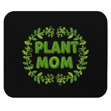 Discover Plant Mom Floral Wreath Design Mouse Pads
