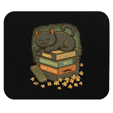 Discover Cat Classics Retro Cat Vibes VHS Television Mouse Pads