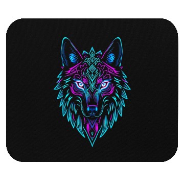 Discover wolf face Mouse Pads