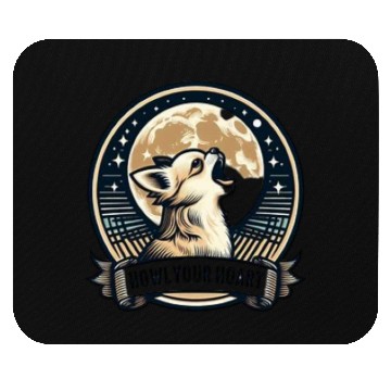 Discover chihuahua-howling-vintage-moon-vector-Mouse Pads-desig