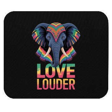 Discover Love Louder – Pride Elephant Empowerment Design Mouse Pads