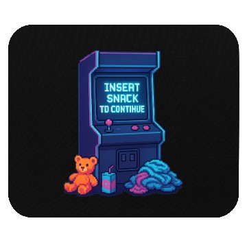 Discover Insert Snack to Continue Gamer Dad Neon Chaos Mouse Pads