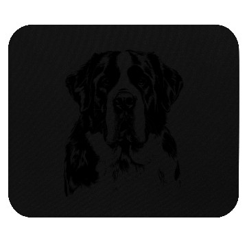 Discover Saint Bernard Portrait | Minimalist Apparel Mouse Pads