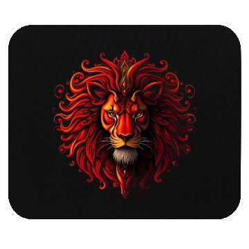 Discover lion face Mouse Pads