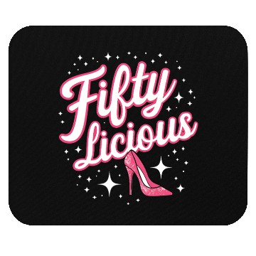 Discover Fifty-licious Squad Matching 50th Birthday Mouse Pads