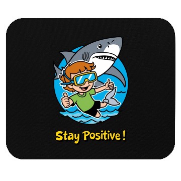 Discover Stay Positive | Motivational Typography & Inspirat Mouse Pads