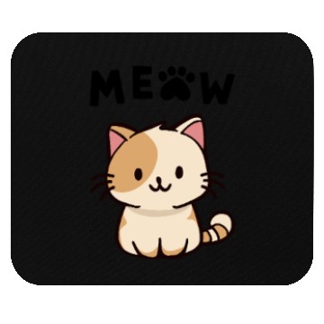 Discover Cute Kawaii Meow Cat – Minimal Cartoon Mouse Pads