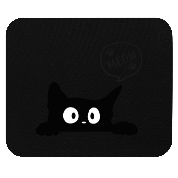 Discover Black Cat- cute meow Mouse Pads