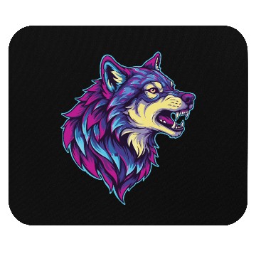 Discover psychedelic wolf head Mouse Pads