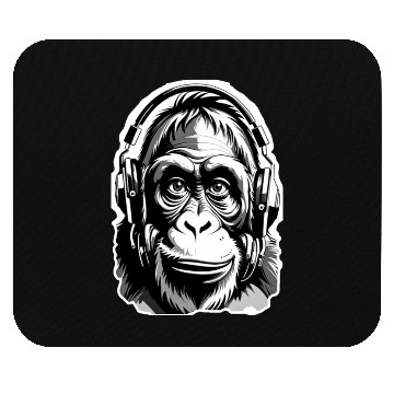 Discover Urban Gorilla Headphones Design Mouse Pads