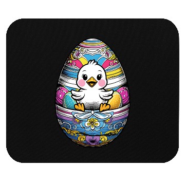 Discover The Cute Easter egg Chick Mouse Pads