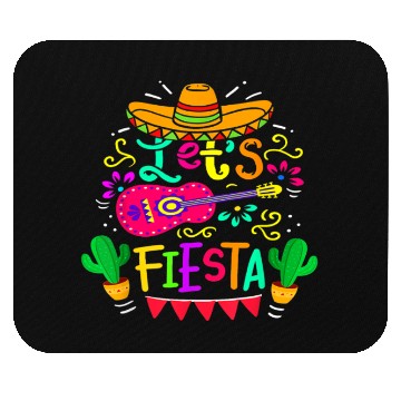 Discover Let's Fiesta Cinco De Mayo Mexican Party Guitar Lo Mouse Pads