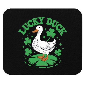 Discover Lucky Duck Clovers Mouse Pads
