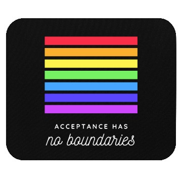 Discover Acceptance Has No Boundaries Pride Graphic Mouse Pads