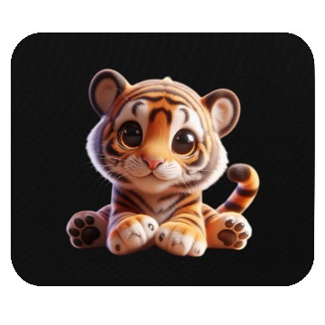 Discover Charming Baby Tiger Art Mouse Pads