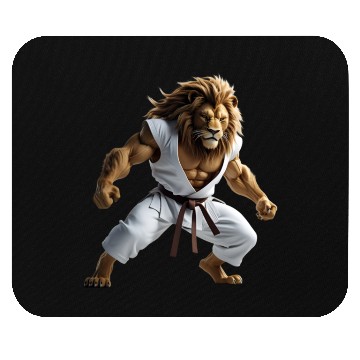 Discover Karate Lion Warrior Mouse Pads