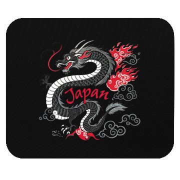 Discover Majestic Japanese Dragon Tattoo Style Art design Mouse Pads