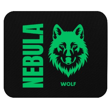 Discover Nebula Wolf –Bold Minimalist Wolf Head Graphic Mouse Pads