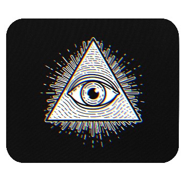 Discover Illuminati - Psychedelic Seeing Eye - Evil Eye Mouse Pads