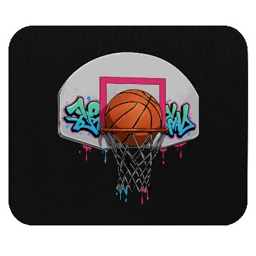 Discover Graffiti Basketball Hoop Neon Drip T‑Mouse Pads