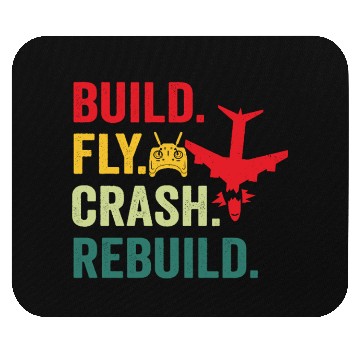Discover Build fly crash rebuild for RC aieplane pilot flye Mouse Pads