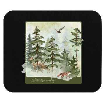 Discover Wilderness is Calling – Watercolor Fox & Forest Mouse Pads