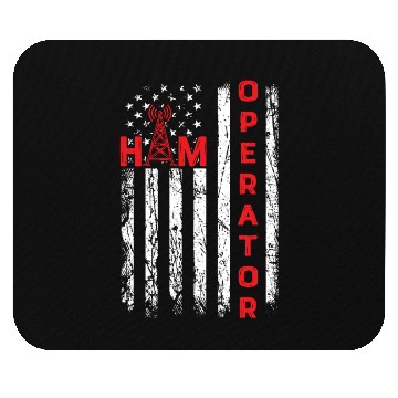 Discover Ham radio usa flag for ham radio amateur operator Mouse Pads
