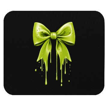 Discover Coquette Bow Green Slime Dripping Mouse Pads