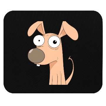 Discover Goofy Cartoon Dog with Bulging Eyes Mouse Pads