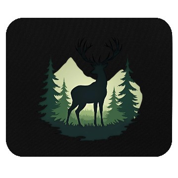 Discover Retro Hunting Deer Graphic Design Mouse Pads