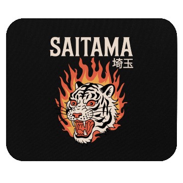 Discover Vintage Saitama Mouse Pads – Bold Tiger Tattoo Design