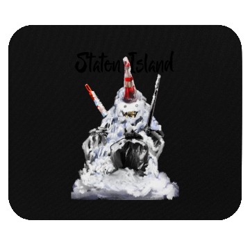Discover Staten Island Snow Man NYC Mouse Pads