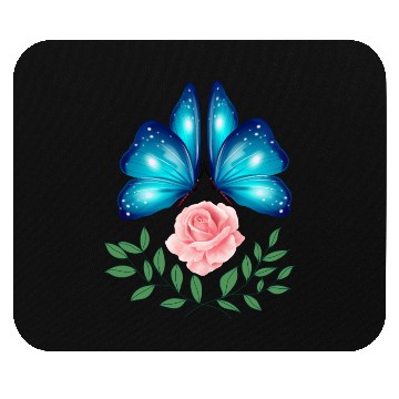 Discover Butterfly. Flower. Rose. Joy. spring. Spring break Mouse Pads