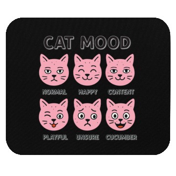 Discover Funny Cat Moods for Cat Lovers Mouse Pads