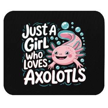 Discover Whimsical Axolotl Love Design Mouse Pads