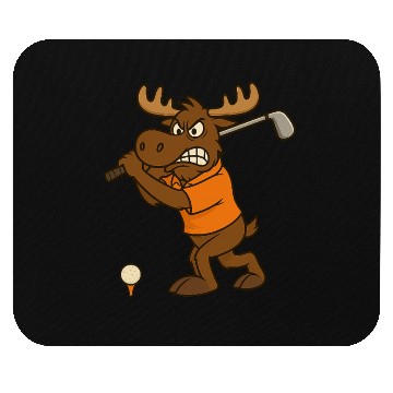 Discover Angry Golf Moose Mouse Pads