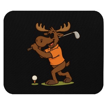 Discover Happy Moose Golf Mouse Pads