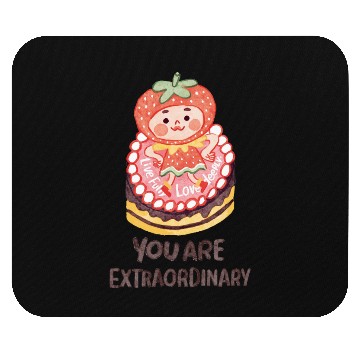 Discover Dancing Strawberry | You Are Extraordinary Mouse Pads