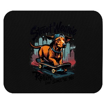 Discover Dachshund Street Weanie Mouse Pads