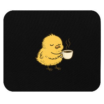 Discover Cute Chick with Coffee Mouse Pads