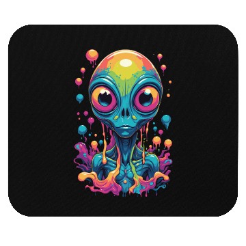 Discover psychedelic alien portrait Mouse Pads