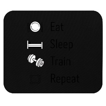 Discover Eat. Sleep. Train. Repeat. Mouse Pads