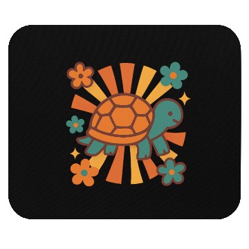 Discover Retro Turtle Vibes Mouse Pads