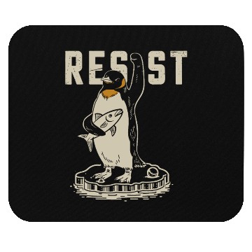 Discover Funny Protest Against Tariffs Resist Penguin Mouse Pads