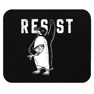 Discover Funny Protest Against Tariffs Resist Penguin Mouse Pads