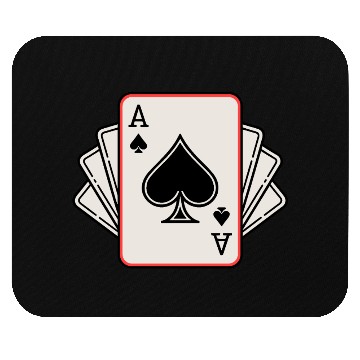 Discover Ace of Spades Playing Cards Hand Mouse Pads