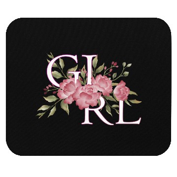 Discover Floral Girl Bloom Art Mouse Pads