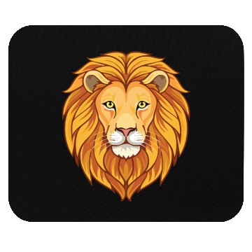 Discover lion animal head logo Mouse Pads