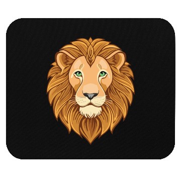 Discover lion head logo Mouse Pads