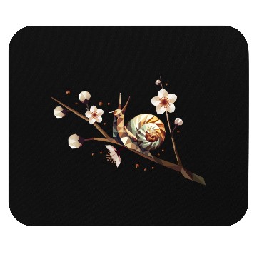 Discover Snail on a Flowering Branch – A Spring Motif Mouse Pads